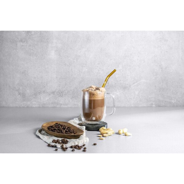 Zwilling 395001140 Çift Camlı Kulplu 2'li Latte Macchiato Bardak Seti - 450 ml