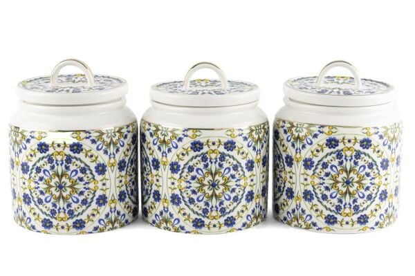 Mikasa Moor Provence 3lü Kavanoz Seti 13x16cm 900ml