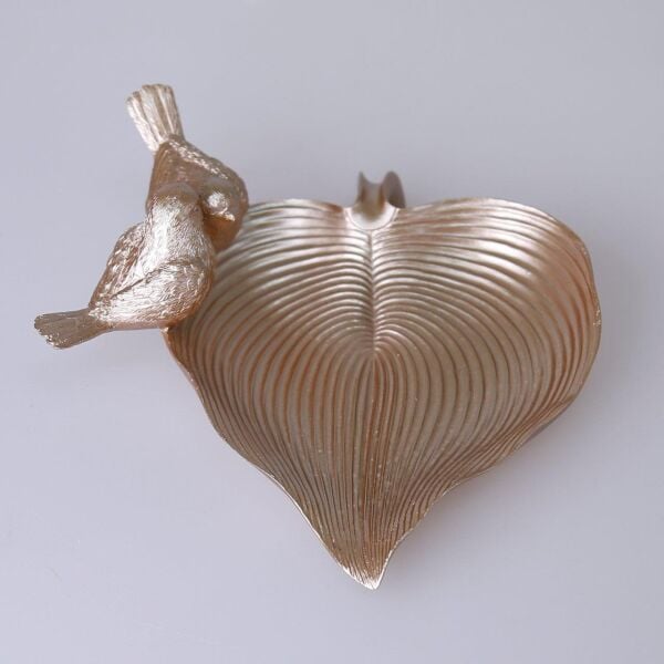 Selim Dekor Kuşlu Tabak Vizon