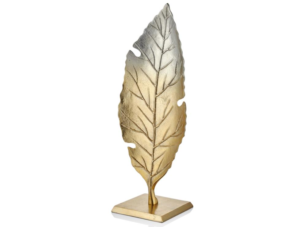 Lamedore Dentale Gümüş Gold Büyük Yaprak Dekor 16 x 21 x 55 Cm