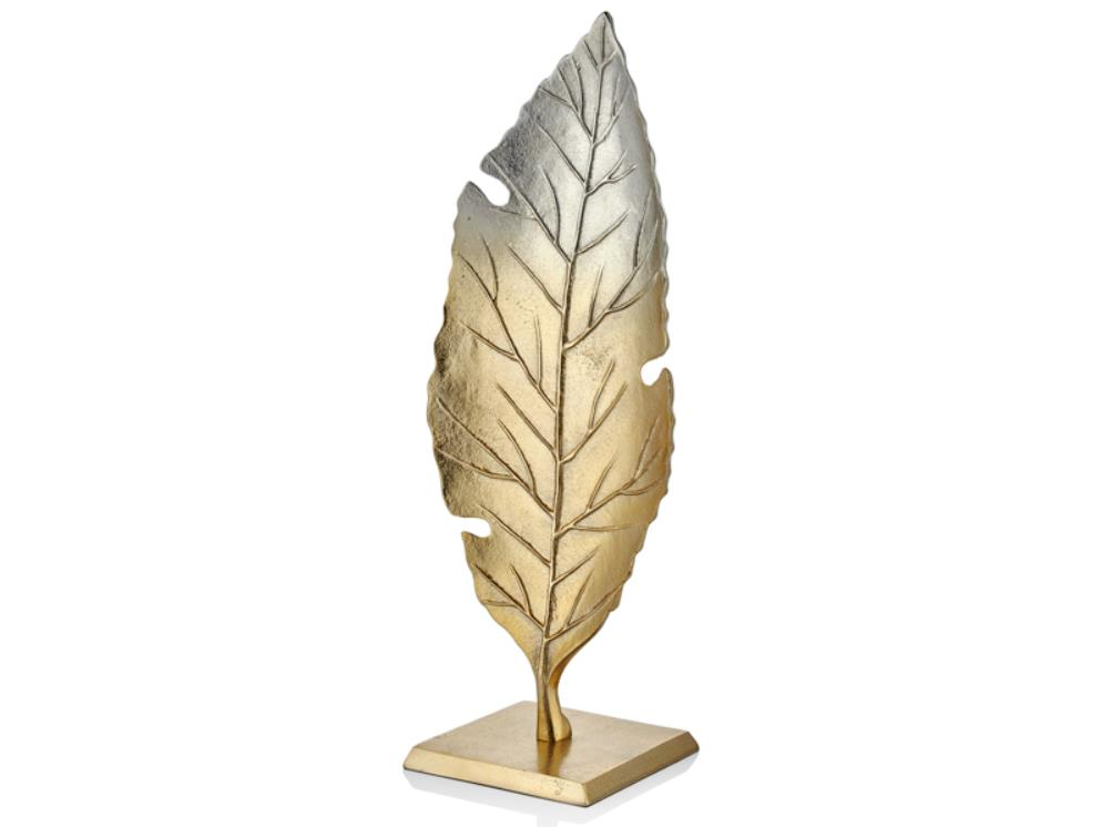 Lamedore Dentale Gümüş Gold Büyük Yaprak Dekor 16 x 21 x 55 Cm