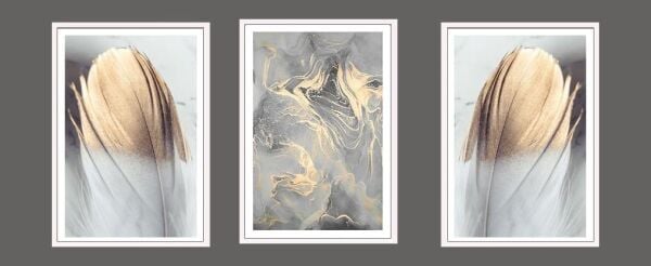 Magic Home DZ-CT657 Cam Baskı Çerçeveli 40x60 3 lü Set  Tablo