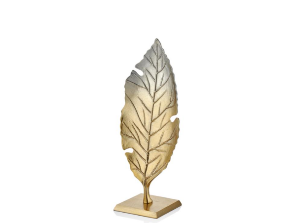 Lamedore Dentale Gümüş Gold Küçük Yaprak Dekor 14 x 19 x 46 Cm