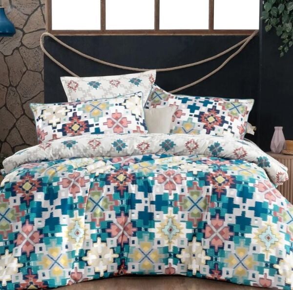 Sarev Cardinal Fancy Poplin Nevresim Takımı Çift Kişilik