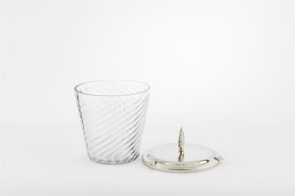 Mikasa Moor Gümüş Kapaklı Cam Kavanoz 14x18cm