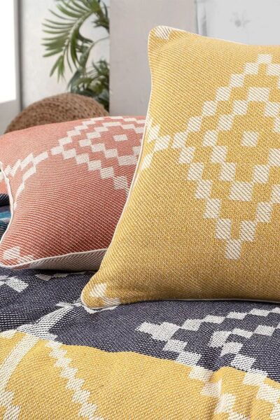 Sarev Moira Yatak Örtüsü Seti Tek Kişilik-Lacivert