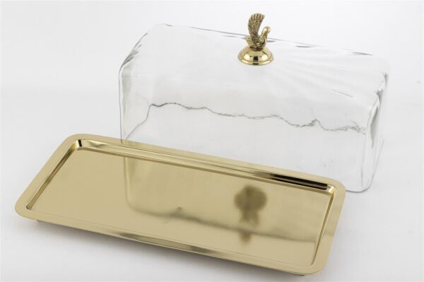 Mikasa Moor Gold Dik Cam Kapaklı Sunumluk 35x17x20cm