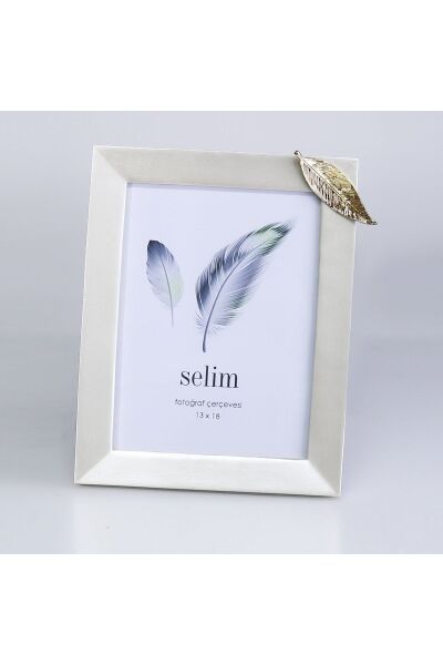 Selim Dekor Yapraklı 13x18 Çerçeve İnci Altın