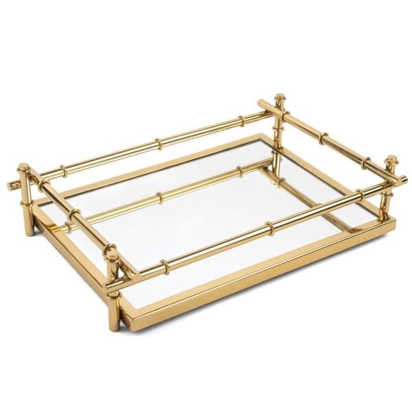 Mikasa Moor Gold Metal Dik Aynalı Tepsi 47x30x10cm