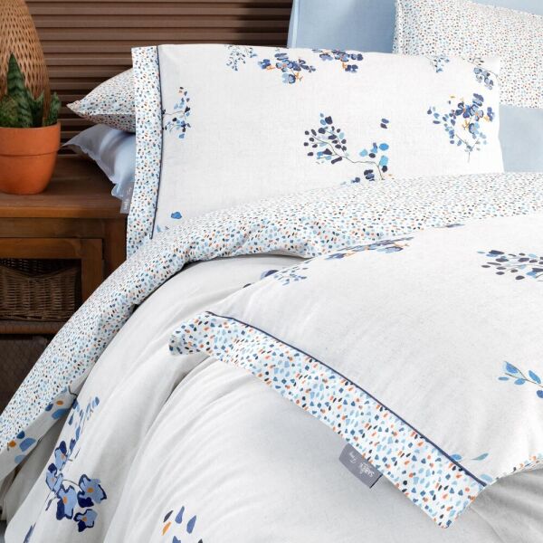 Sarev Bonamy Fancy Çift Kişilik Nevresim Takımı 2 Yastık Mavi