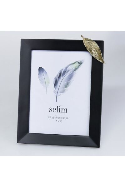 Selim Dekor Yapraklı 15x 20 Çerçeve Siyah Altın