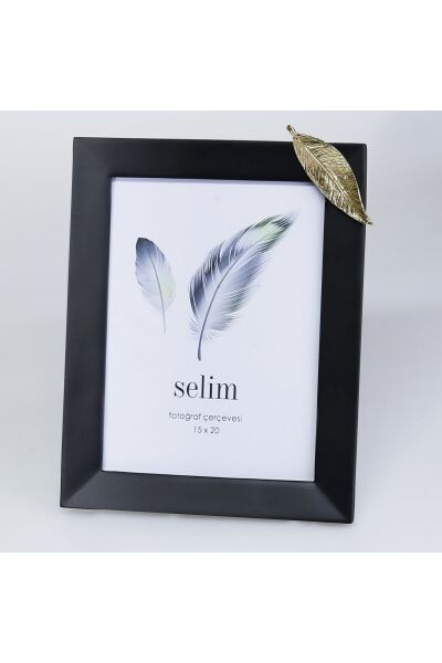 Selim Dekor Yapraklı 15x 20 Çerçeve Siyah Altın