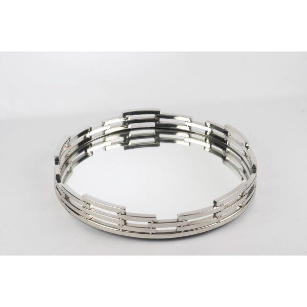 Mikasa Moor Gümüş Zincir Aynalı Tepsi 38x6cm