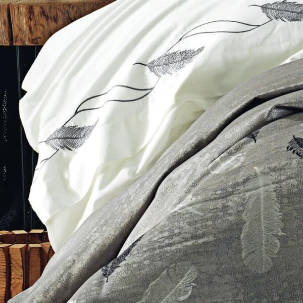 Nazik Home Linda Çeyiz Seti 11 Parça Gri Çift Kişilik