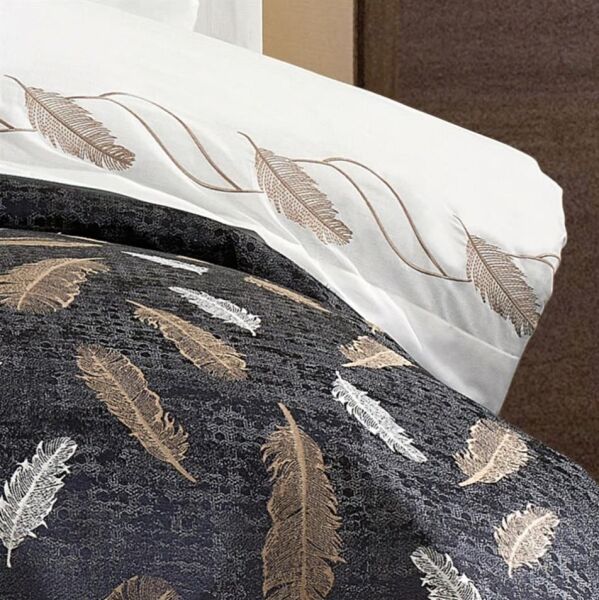 Nazik Home Linda Çeyiz Seti 11 Parça Lacivert Çift Kişilik