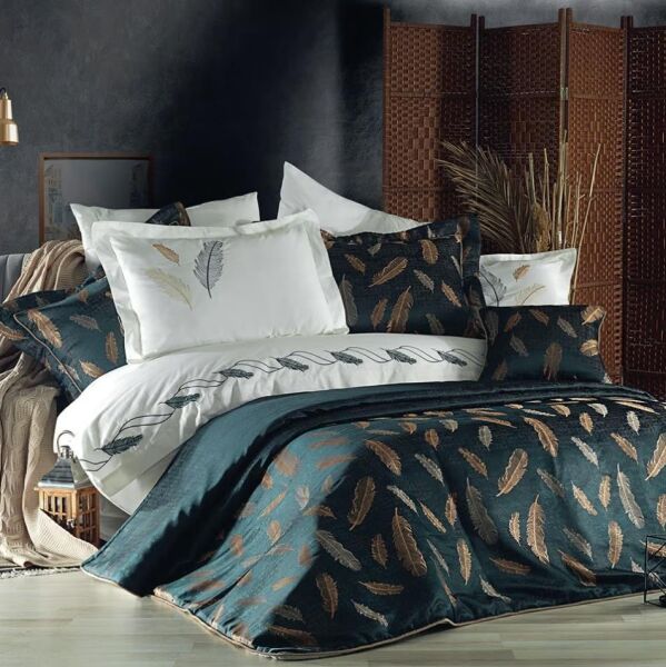 Nazik Home Linda Çeyiz Seti 11 Parça Yeşil Çift Kişilik