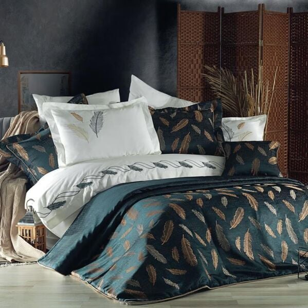 Nazik Home Linda Çeyiz Seti 11 Parça Yeşil Çift Kişilik