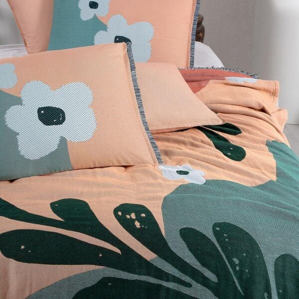 Sarev Marlon Pike Takımı Çift Kişilik 2 Yastık-Somon