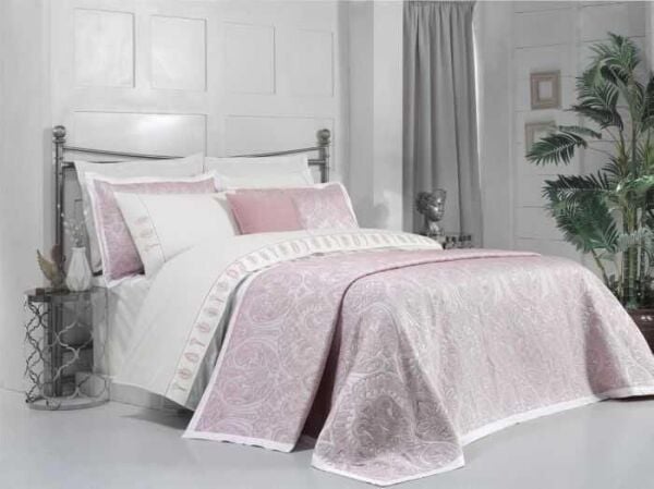 Sarev Suşa Yatak Örtüsü Nevresim Takımı Pembe