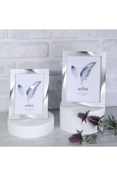 Selim Dekor Curved 15x20 Çerçeve Gümüş