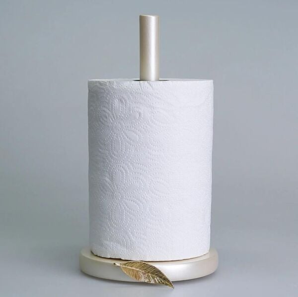 Selim Dekor Leaf Kağıt Havluluk İnci-Altın