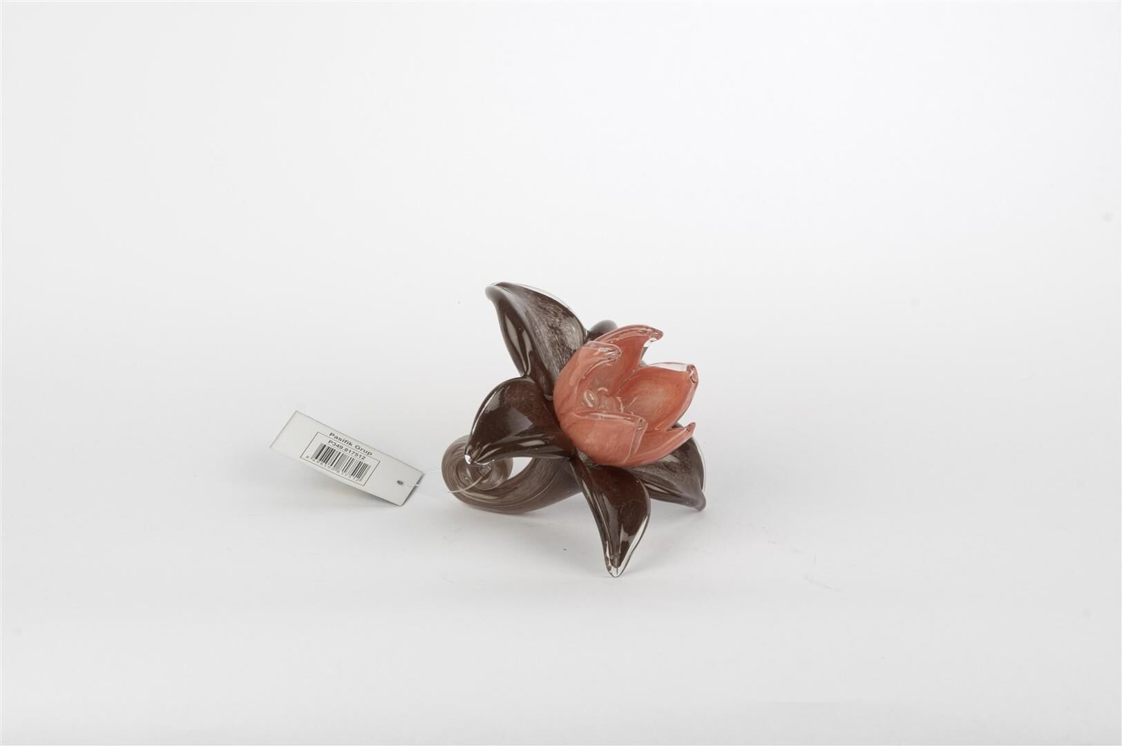 Mikasa Moor Kahve Somon Çiçek Cam Dekoratif 12x11cm