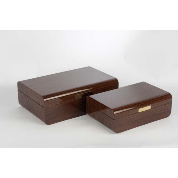 Mikasa Moor 2 li Ahşap Gold Dekor Kutu 24x16x8cm30x20x10cm