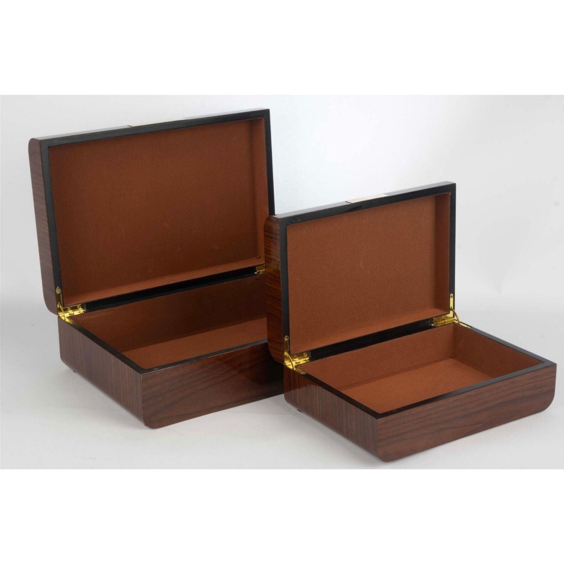 Mikasa Moor 2 li Ahşap Gold Dekor Kutu 24x16x8cm30x20x10cm