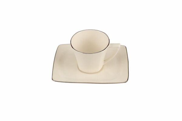 Porland Riva Platin Yaldız Çay Fincan Takımı 200cc 12 Parça