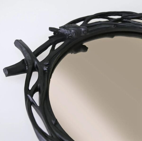 Selim Dekor Mavera  Aynalı Tepsi Siyah