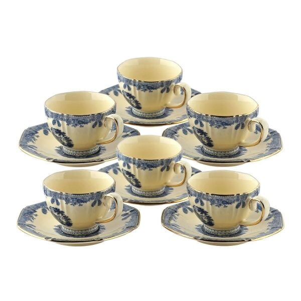 Lucky Art Margaret New Bone 6 lı Kahve Fincan Seti