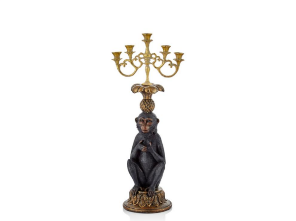 Lamedore Monkey Sitting Şamdan 12,5 x 8,5 x 28,5 Cm