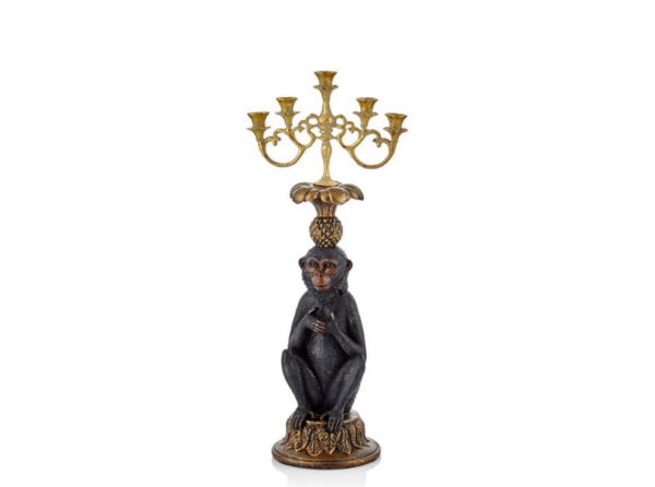 Lamedore Monkey Sitting Şamdan 12,5 x 8,5 x 28,5 Cm