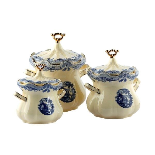 Lucky Art Margaret New Bone 3Lü Kavanoz Seti