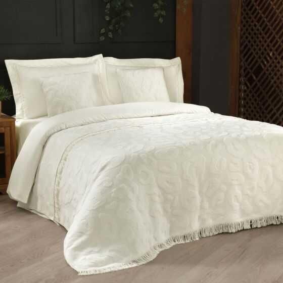 Sarev Shante Battaniye Seti Ekru Tek Kişilik