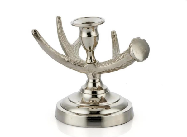 Lamedore Dallı Silver Ayaklı Mumluk 15 x 14 x 18 Cm