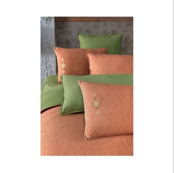 Sarev Lanthe Flanel Nevresim Takımı Taba Çift Kişilik