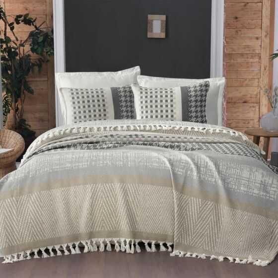 Sarev Henry Yatak Örtüsü Gri Tek Kişilik