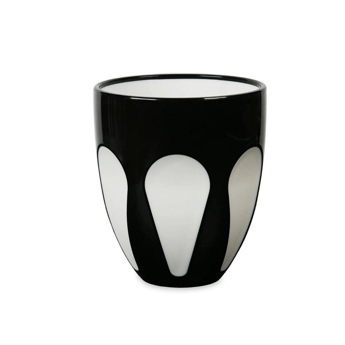 Baci Milano Aqua Bi- Color Su Bardağı Akrilik Siyah-Beyaz