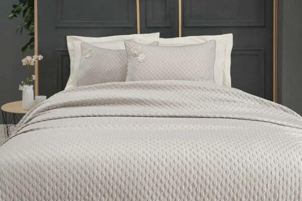 Sarev Belis Yatak Örtüsü Bej Tek Kişilik