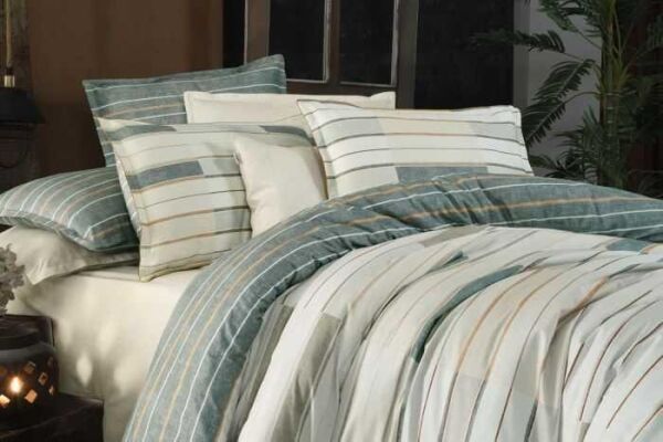 Sarev Minka Fancy Poplin Nevresim Bej Çift Kişilik