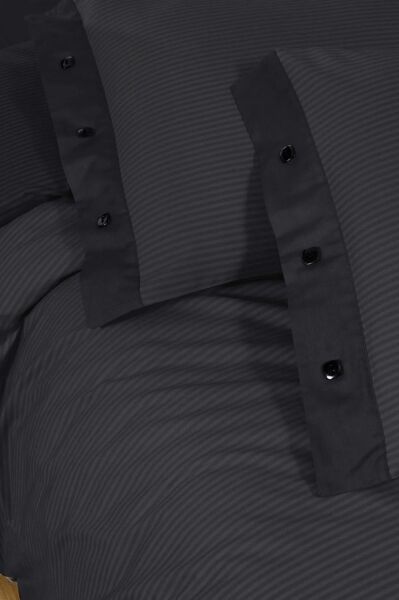 Sarev Fancy Stripe Nevresim Takımı Siyah Tek Kişilik