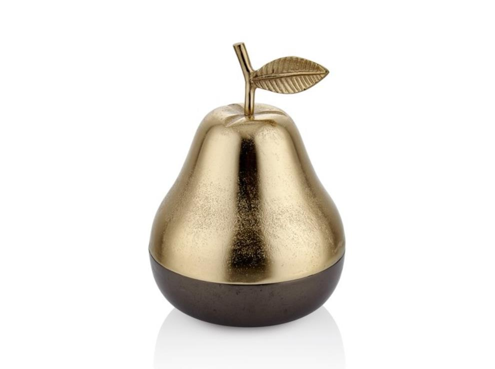 Lamedore Pear 29 Cm Black Gold Geçişli Armut Dekoratif