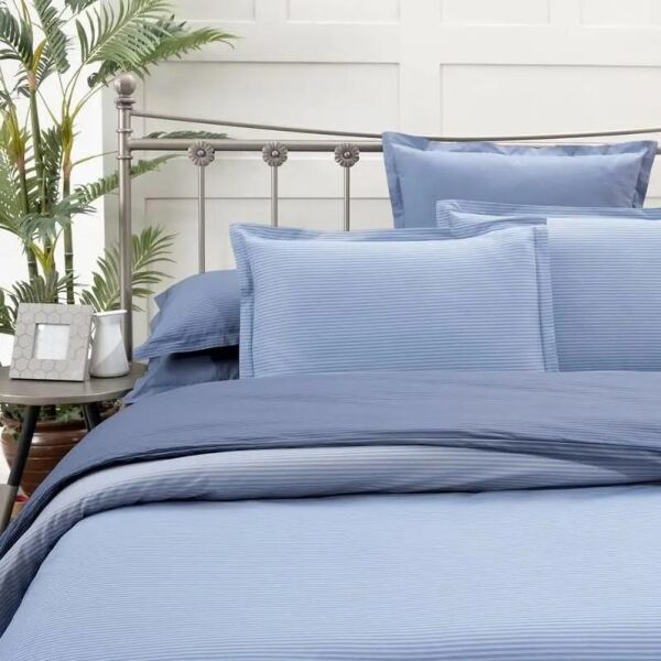 Sarev Fancy Stripe Nevresim Takımı Mavi Tek Kişilik