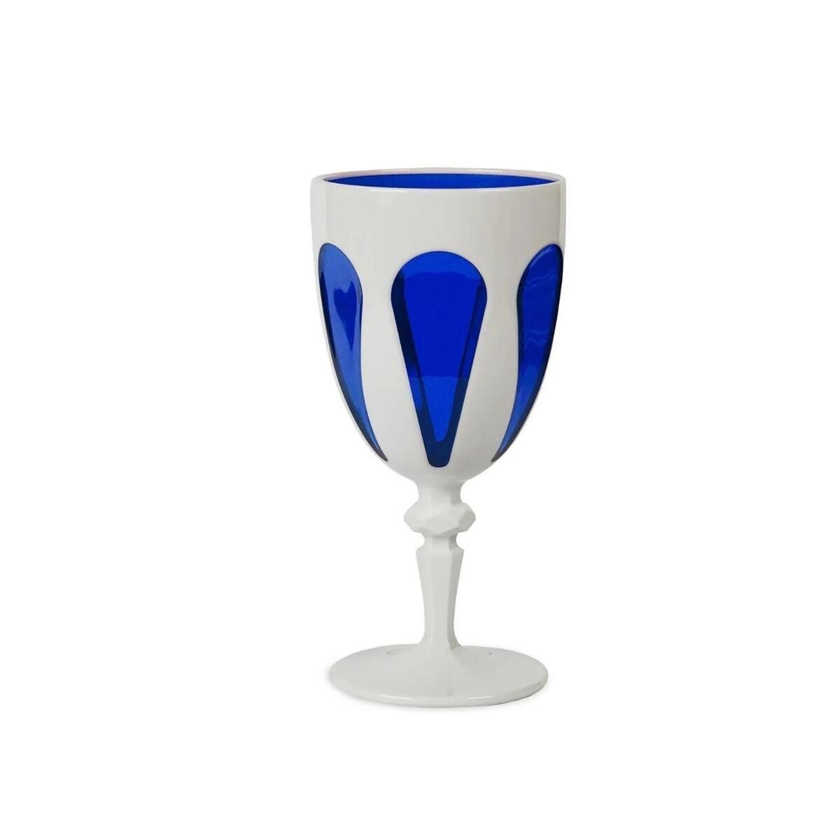 Baci Milano Aqua Bi- Color Kadeh Akrilik Beyaz-Mavi