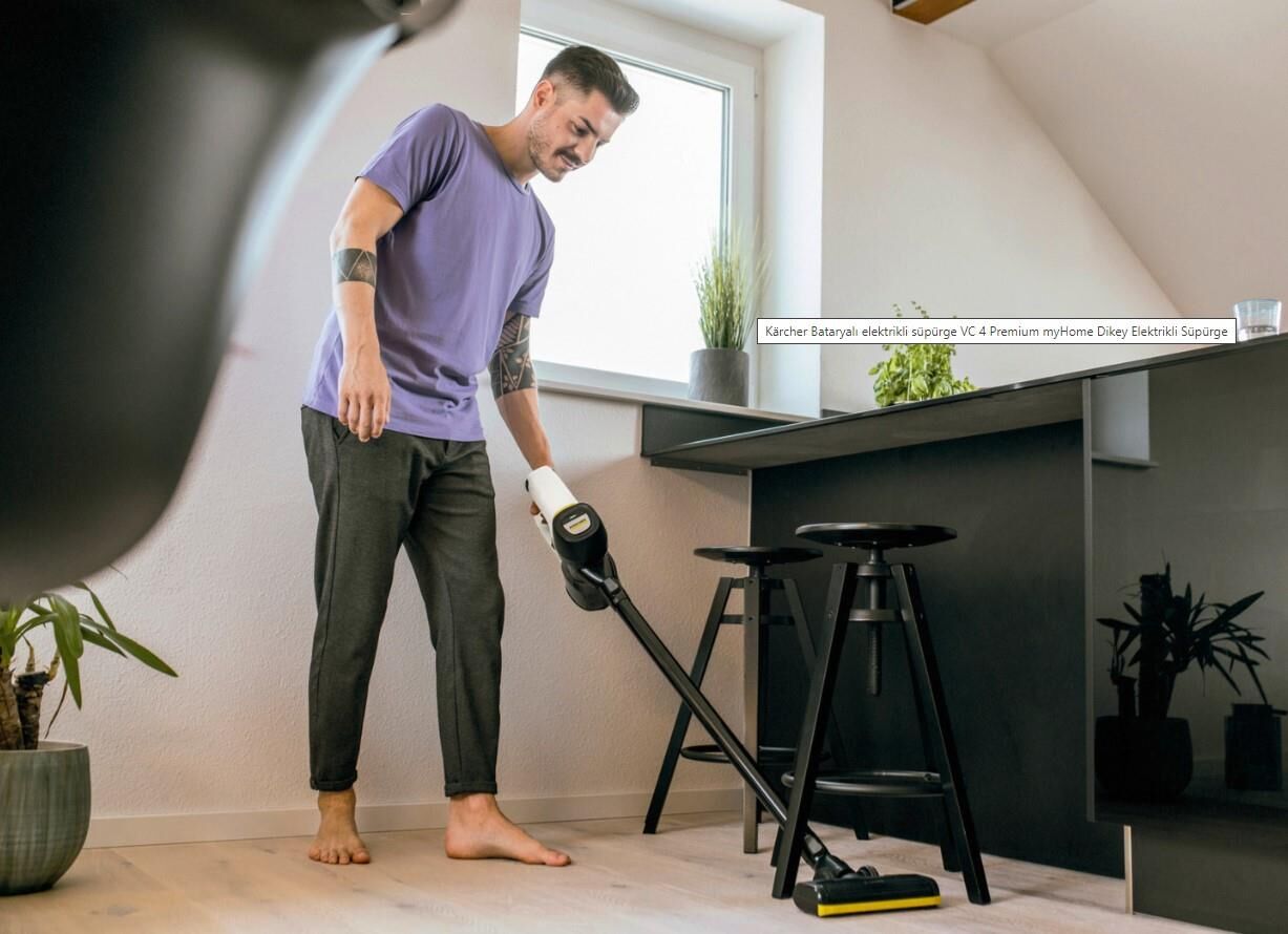Karcher VC 4 Cordless Premium Myhome 21.6 V Kablosuz Şarjlı Dikey Süpürge
