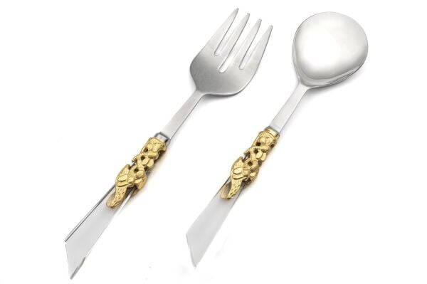 Mikasa Moor Gümüş Gold 2li Salata Servis Seti