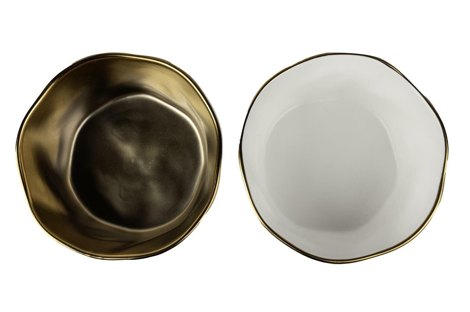 Mikasa Moor Gold ve Beyaz 2'li Porselen  Kase 14x8 cm