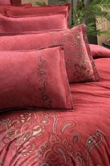 Sarev Burgonya Fancy Poplin Nevresim Takımı Kırmızı Tek Kişilik