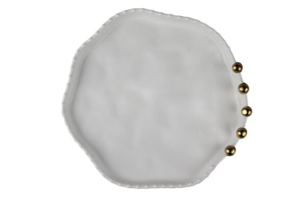 Mikasa Moor Beyaz Gold Toplu Porselen Servis Tabağı 23 cm